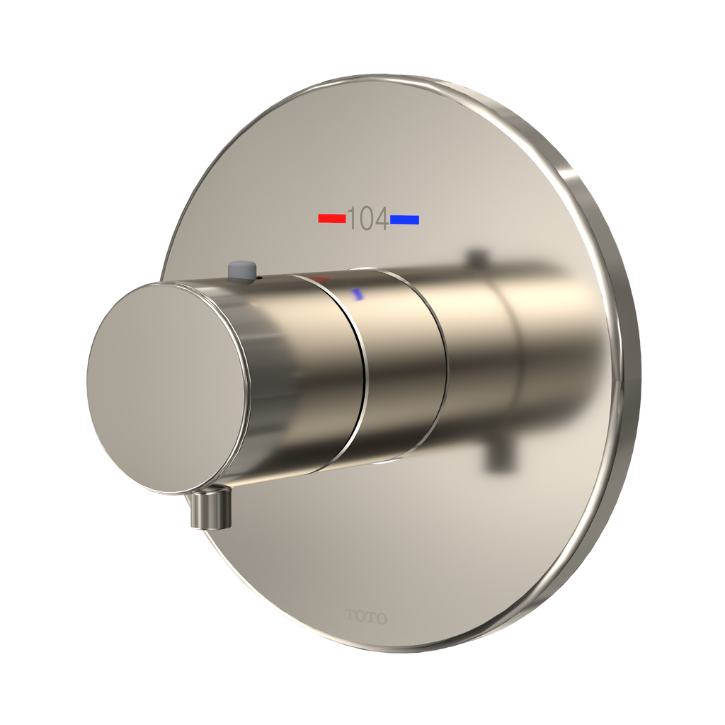 TOTO TBV01406U#PN Round Thermostatic Mixing Valve Shower Trim - Polished Nickel