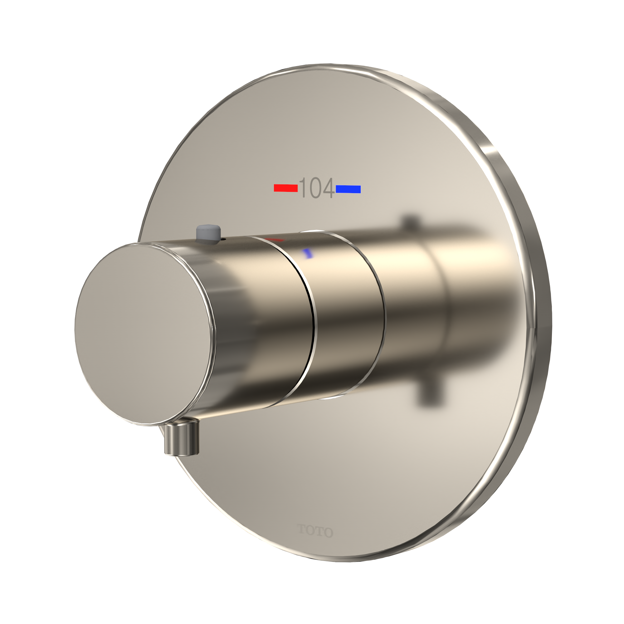 TOTO TBV01406U#PN Round Thermostatic Mixing Valve Shower Trim - Polished Nickel
