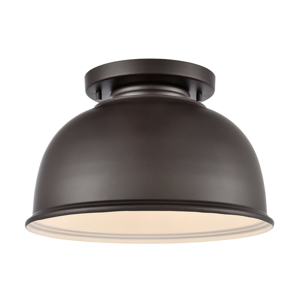 THOMAS EN130136 Cedar Park 13'' Wide 1-Light Outdoor Flush Mount - Oil Rubbed Bronze