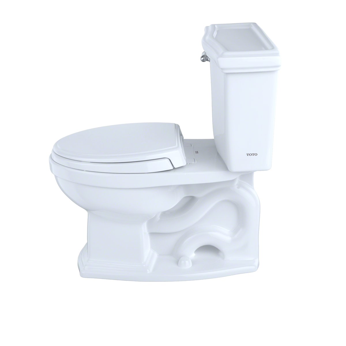 TOTO CST784EF#01 Eco Clayton Two-Piece Elongated 1.28 GPF Universal Height Toilet , Cotton White