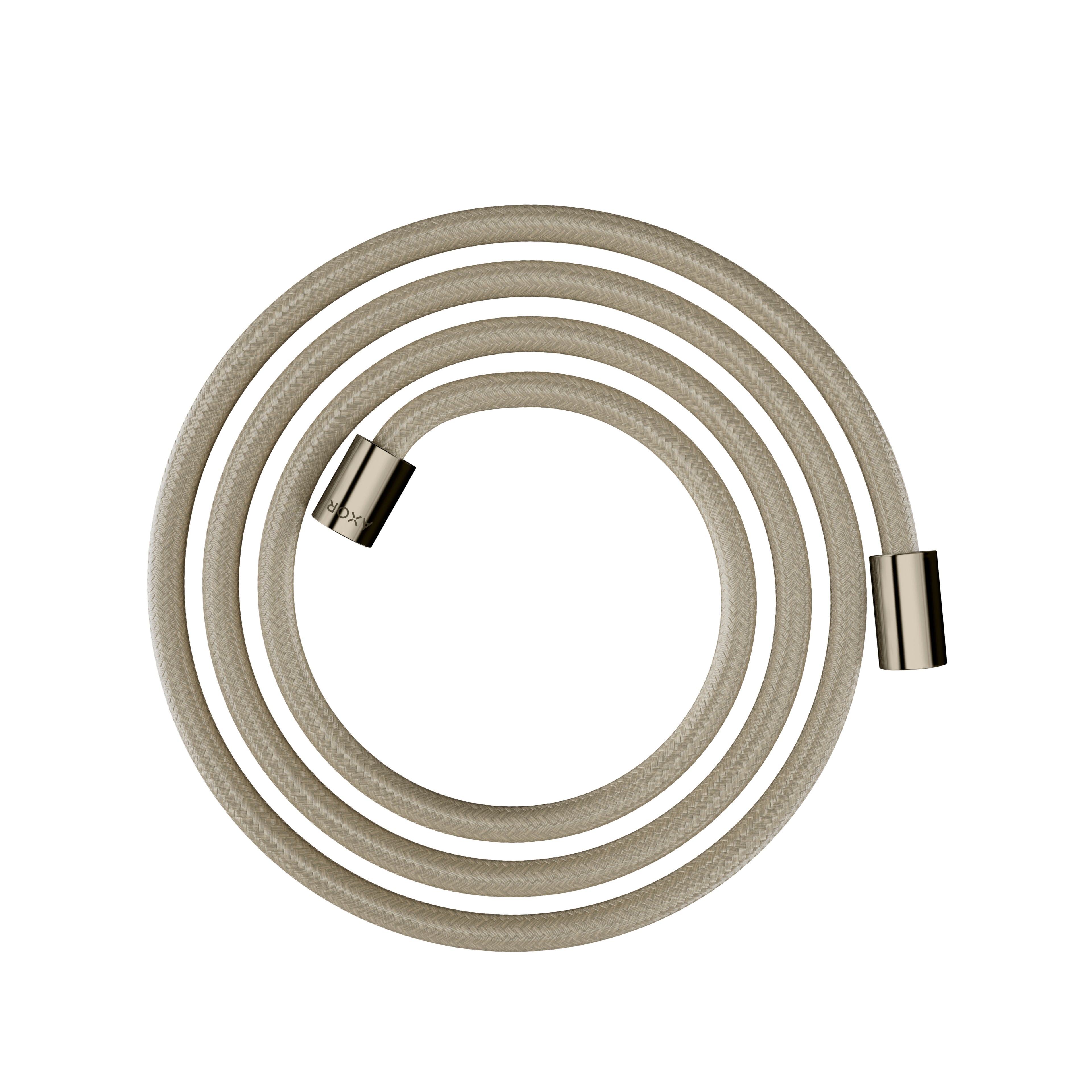 AXOR 28291830 Shower Solutions Textile Hose with Cylindrical Nut, 79" - Polished Nickel