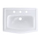 TOTO LT781.8#01 Clayton Rectangular Self-Rimming Drop-In Bathrrom Sink for 8 Inch Center Faucets , Cotton White