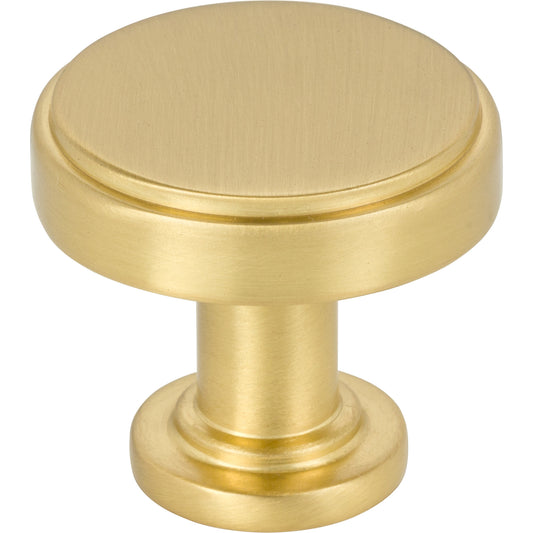 JEFFREY ALEXANDER 171BG Richard 1-1/4" Diameter Round Knob - Brushed Gold