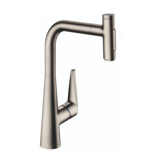 HANSGROHE 72823801 Talis Select S HighArc Kitchen Faucet, 2-Spray Pull-Out, 1.75 GPM in Steel Optic