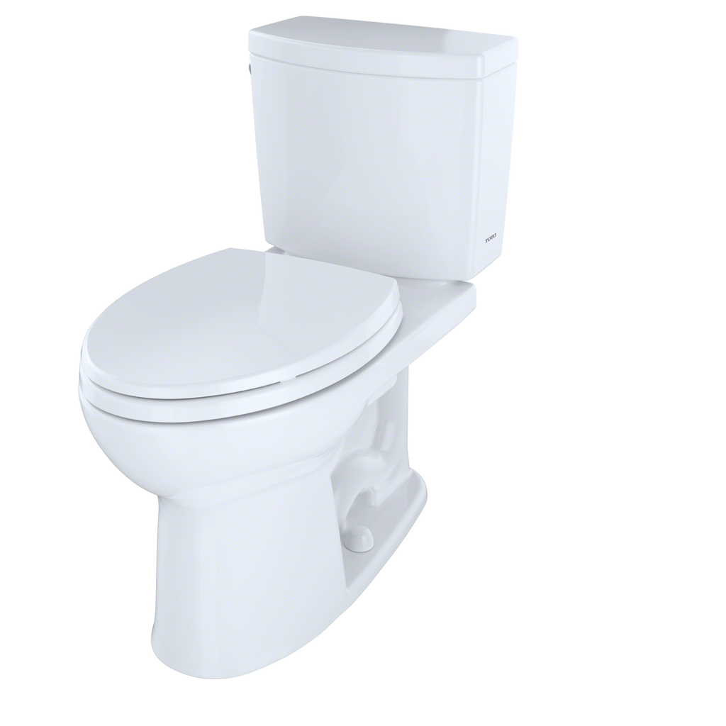 TOTO CST454CUFG#01 Drake II 1G Two-Piece Elongated 1.0 GPF Universal Height Toilet with CEFIONTECT , Cotton White