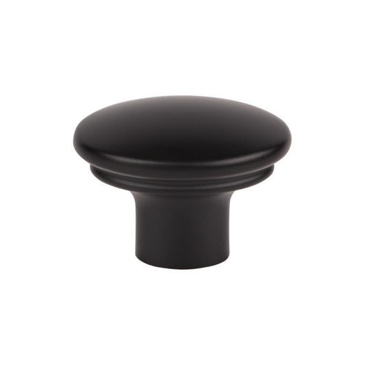 TOP KNOBS TK3051BLK Julian 1 3/8" Length Oval Knob , Flat Black