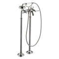 AXOR 16563001 Montreux 2-Handle Freestanding Tub Filler Trim with Lever Handles and 1.8 GPM Handshower - Chrome