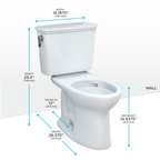 TOTO CST786CEG#03 Drake Transitional Two-Piece Elongated 1.28 Gpf Tornado Flush Toilet With Cefiontect - Bone