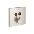 AXOR 36715821 ShowerSelect Thermostatic Trim Square for 2 Functions - Brushed Nickel
