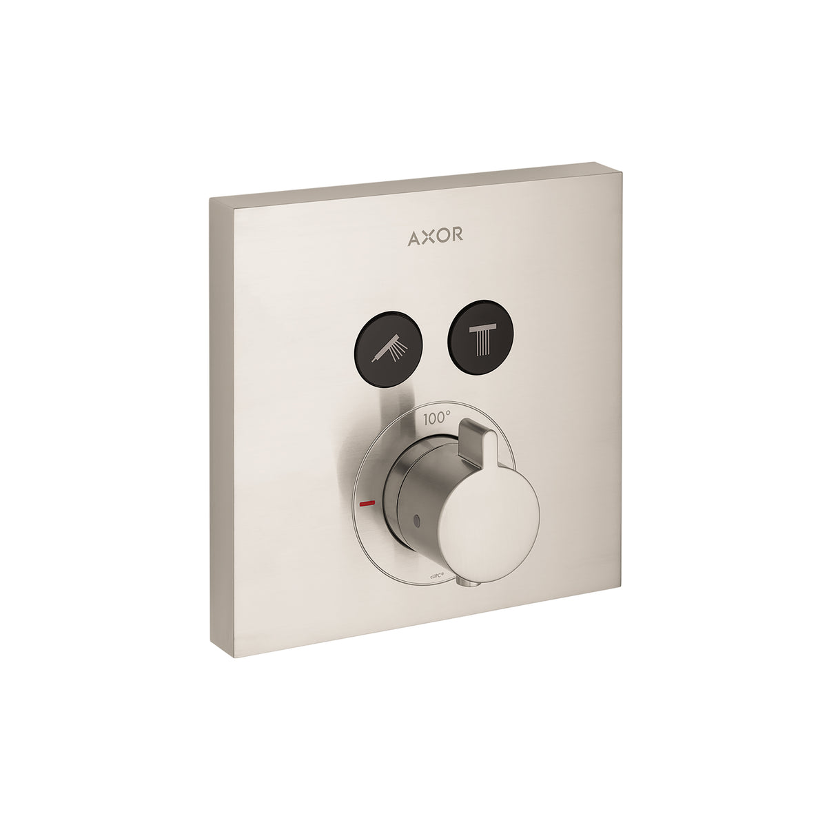 AXOR 36715821 ShowerSelect Thermostatic Trim Square for 2 Functions - Brushed Nickel