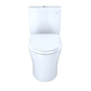 TOTO MS446124CEMFGN#01 Aquia IV Two-Piece Elongated Dual Flush 1.28 and 0.9 GPF Universal Height Toilet with CEFIONTECT , Cotton White