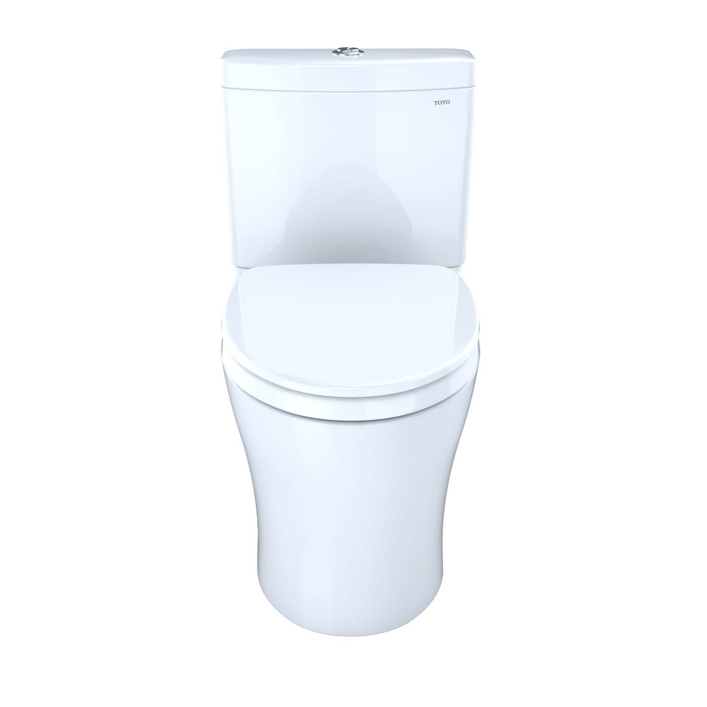 TOTO MS446124CEMFGN#01 Aquia IV Two-Piece Elongated Dual Flush 1.28 and 0.9 GPF Universal Height Toilet with CEFIONTECT , Cotton White