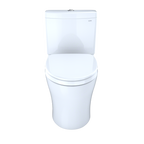 TOTO MS446124CEMFGN#01 Aquia Iv Two-Piece Elongated Dual Flush 1.28 And 0.9 Gpf Universal Height Toilet With Cefiontect - Cotton White