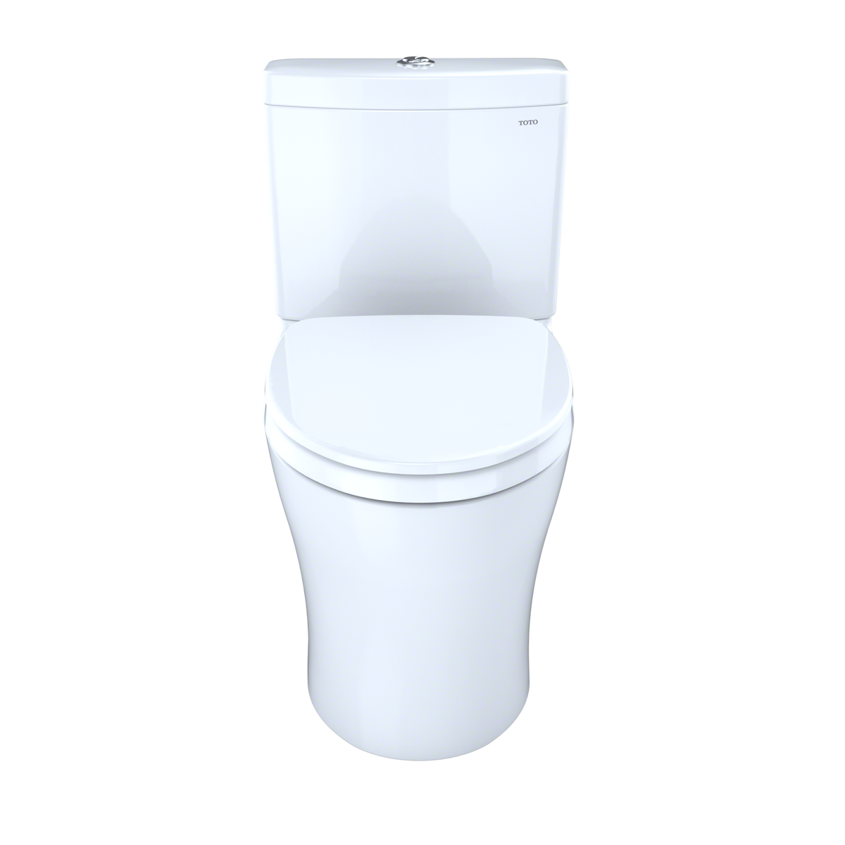 TOTO MS446124CEMFGN#01 Aquia Iv Two-Piece Elongated Dual Flush 1.28 And 0.9 Gpf Universal Height Toilet With Cefiontect - Cotton White