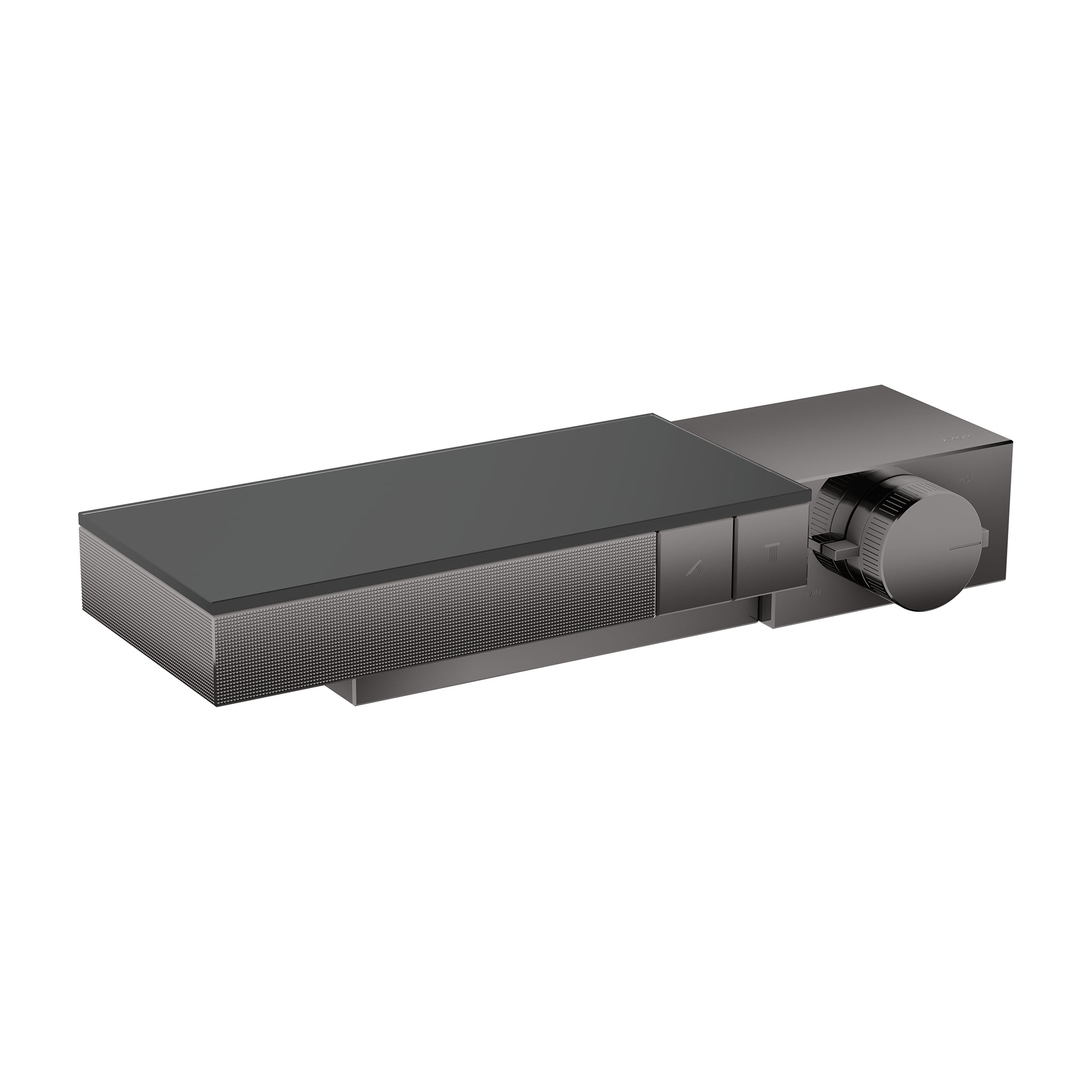 AXOR 46241331 Edge Thermostatic Trim for Exposed Installation for 2 Functions - Diamond Cut - Polished Black Chrome