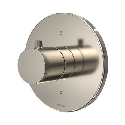 TOTO TBV01102U#PN Round Three-Way Diverter Trim With Off - Polished Nickel