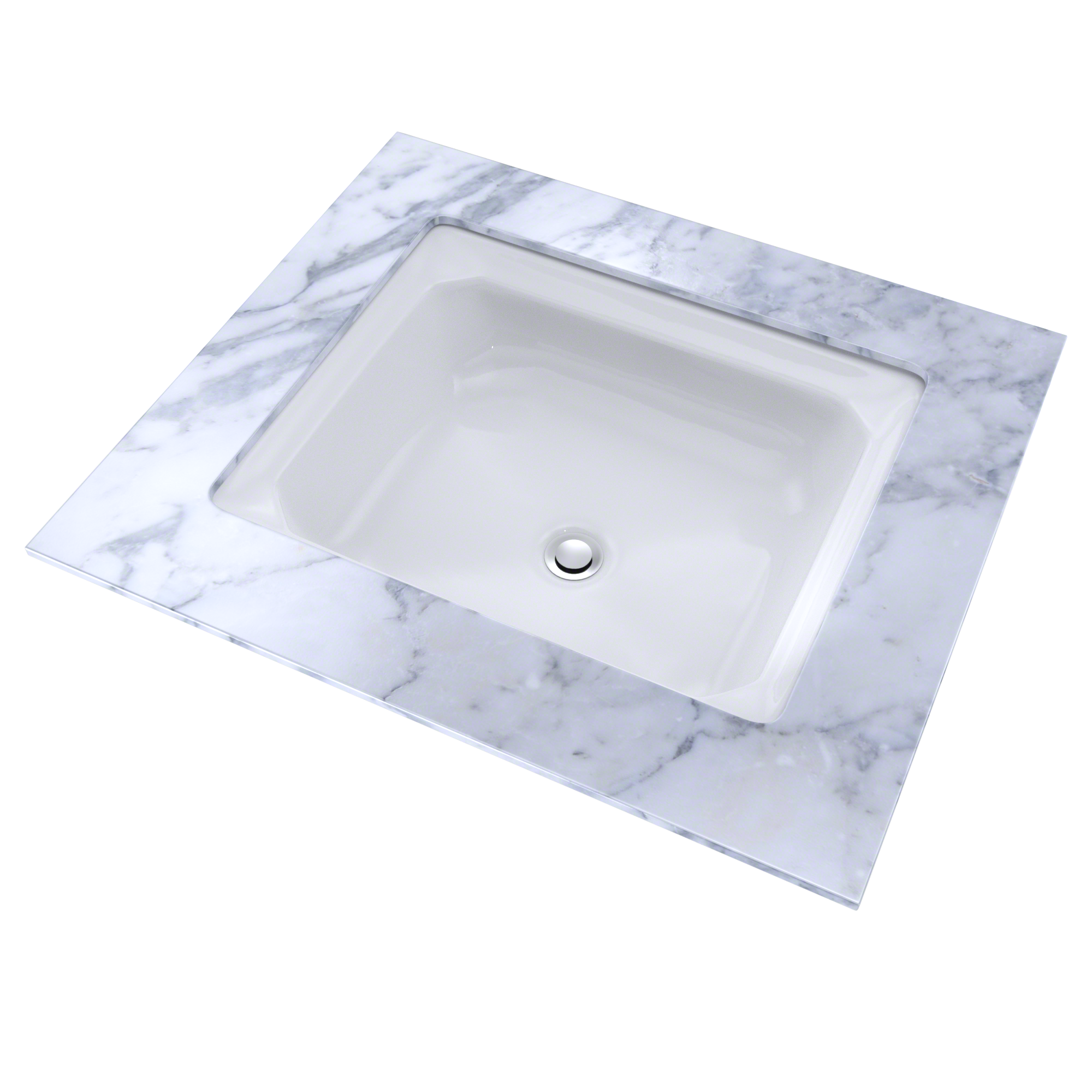 TOTO LT973G#01 Guinevere Rectangular Undermount Bathroom Sink With Cefiontect - Cotton White