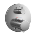 TOTO TBV01407U#CP Round Thermostatic Mixing Valve With Volume Control Shower Trim - Polished Chrome