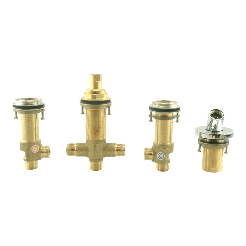 TOTO TBN01202U#CP Four-Hole Roman Tub Filler Rough-In Valve - Polished Chrome