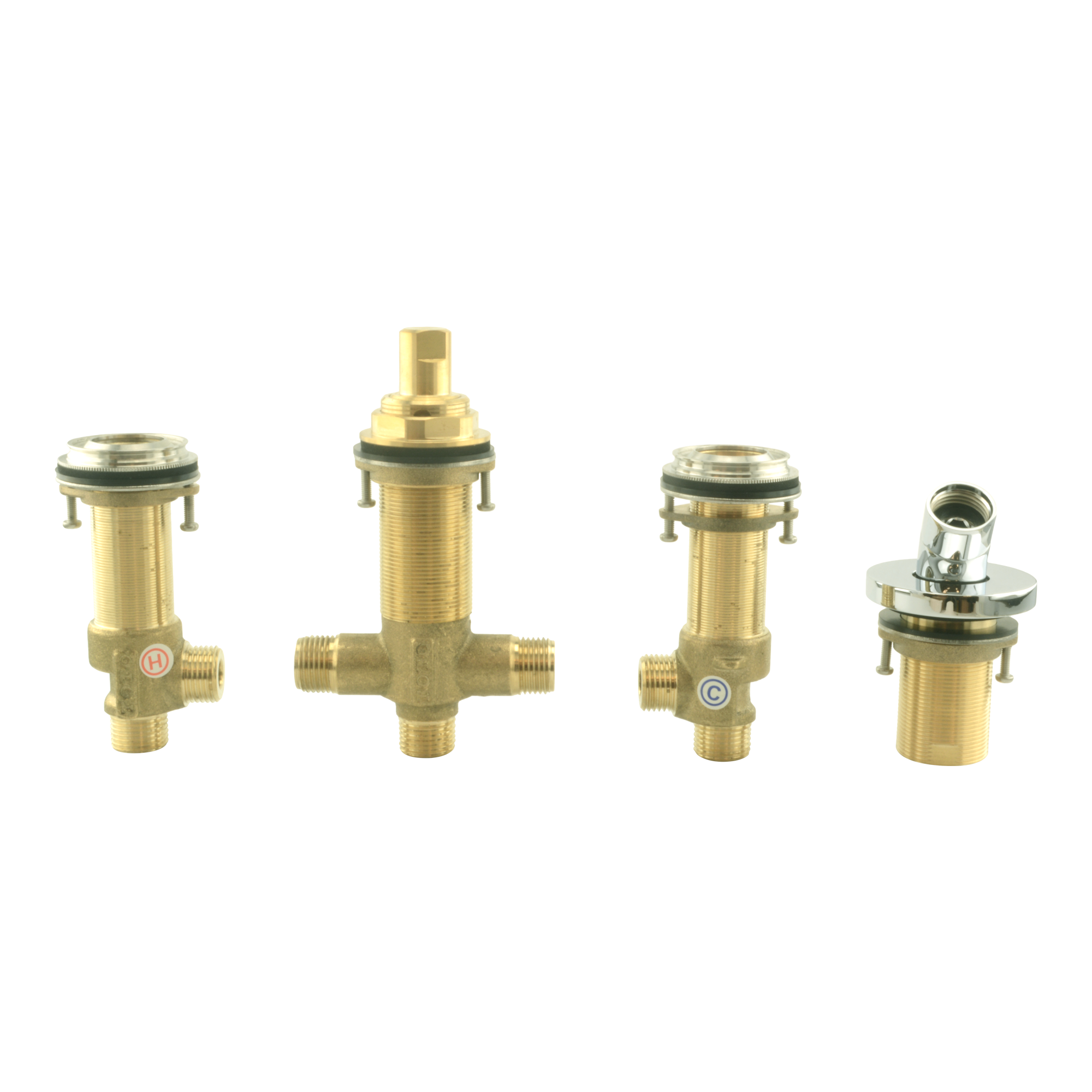 TOTO TBN01202U#CP Four-Hole Roman Tub Filler Rough-In Valve - Polished Chrome