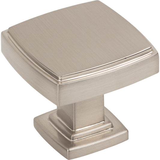 JEFFREY ALEXANDER 141SN Renzo 1-1/4" Diameter Square Knob - Satin Nickel