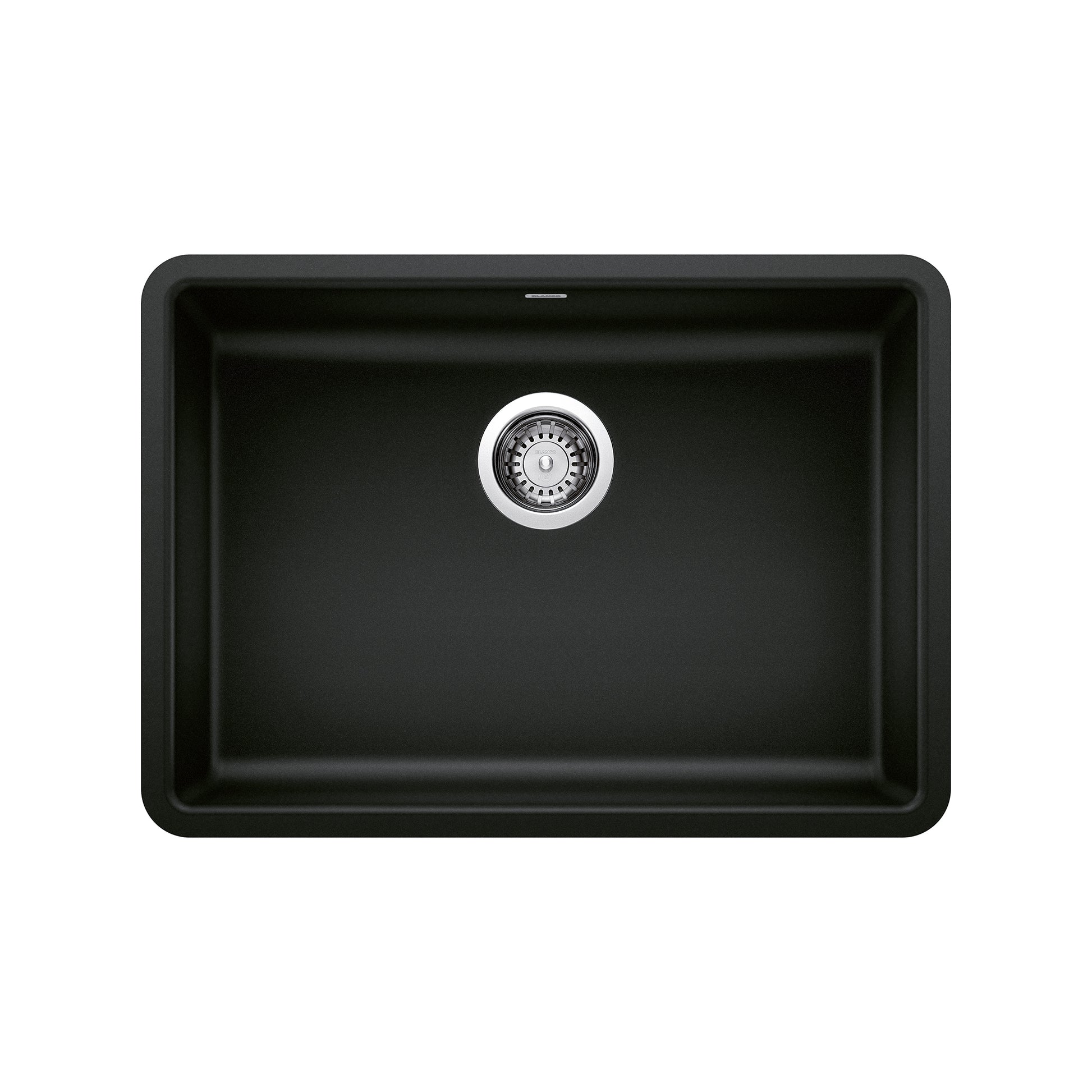 BLANCO 442929 Precis Precis SILGRANIT 25" ADA Single Bowl Undermount Kitchen Sink - Coal Black in Coal Black