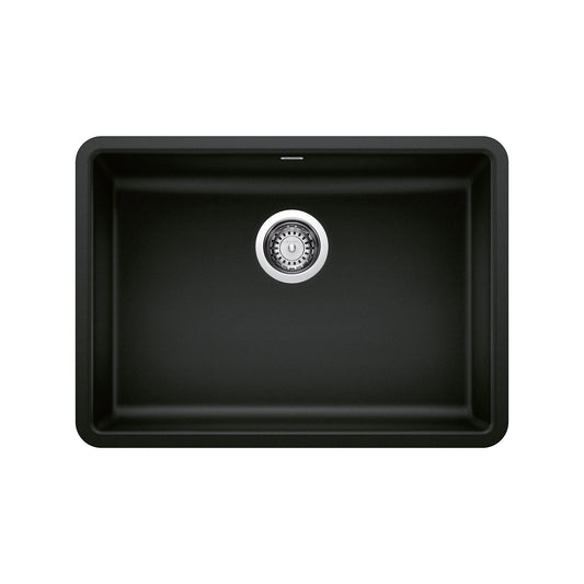 BLANCO 442929 Precis Precis SILGRANIT 25" ADA Single Bowl Undermount Kitchen Sink - Coal Black in Coal Black