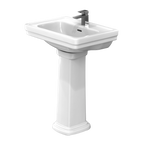TOTO LPT532N#01 Promenade 24" X 19-1/4" Rectangular Pedestal Bathroom Sink For Single Hole Faucets - Cotton White
