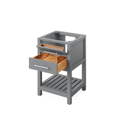 JEFFREY ALEXANDER VN2WAV-24-GR-NT 24" Grey Wavecrest Vanity - Grey