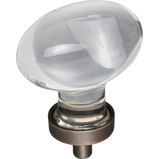 JEFFREY ALEXANDER G110L-DBAC Harlow 1-5/8" Length Oval Knob - Brushed Oil Rubbed Bronze