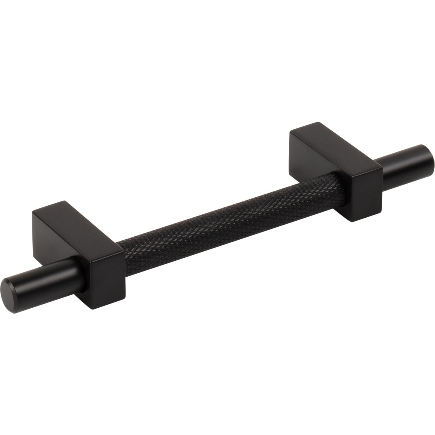 JEFFREY ALEXANDER 598-96MB Larkin Knurled Center 96 mm Center-to-Center Bar Pull - Matte Black