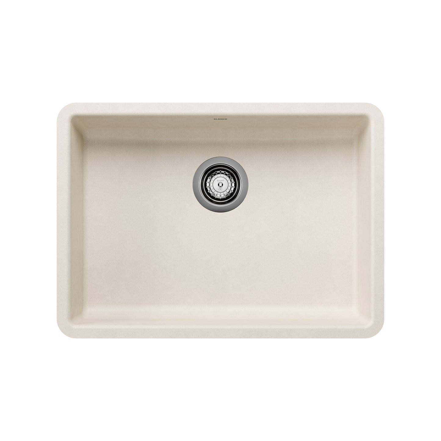 BLANCO 443082 Precis Precis SILGRANIT 25" ADA Single Bowl Undermount Kitchen Sink - Soft White in Soft White