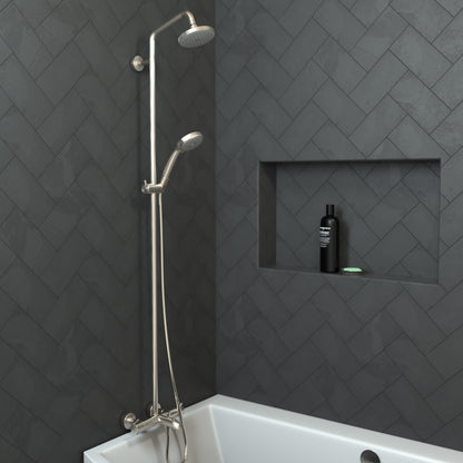 HANSGROHE 27143821 Brushed Nickel Croma Modern Showerpipe 2 GPM