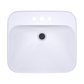 TOTO LT415.4G#01 Arvina Rectangular 20" Vessel Bathroom Sink with CEFIONTECT for 4 Inch Center Faucets , Cotton White