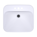 TOTO LT415.4G#01 Arvina Rectangular 20" Vessel Bathroom Sink With Cefiontect For 4 Inch Center Faucets - Cotton White