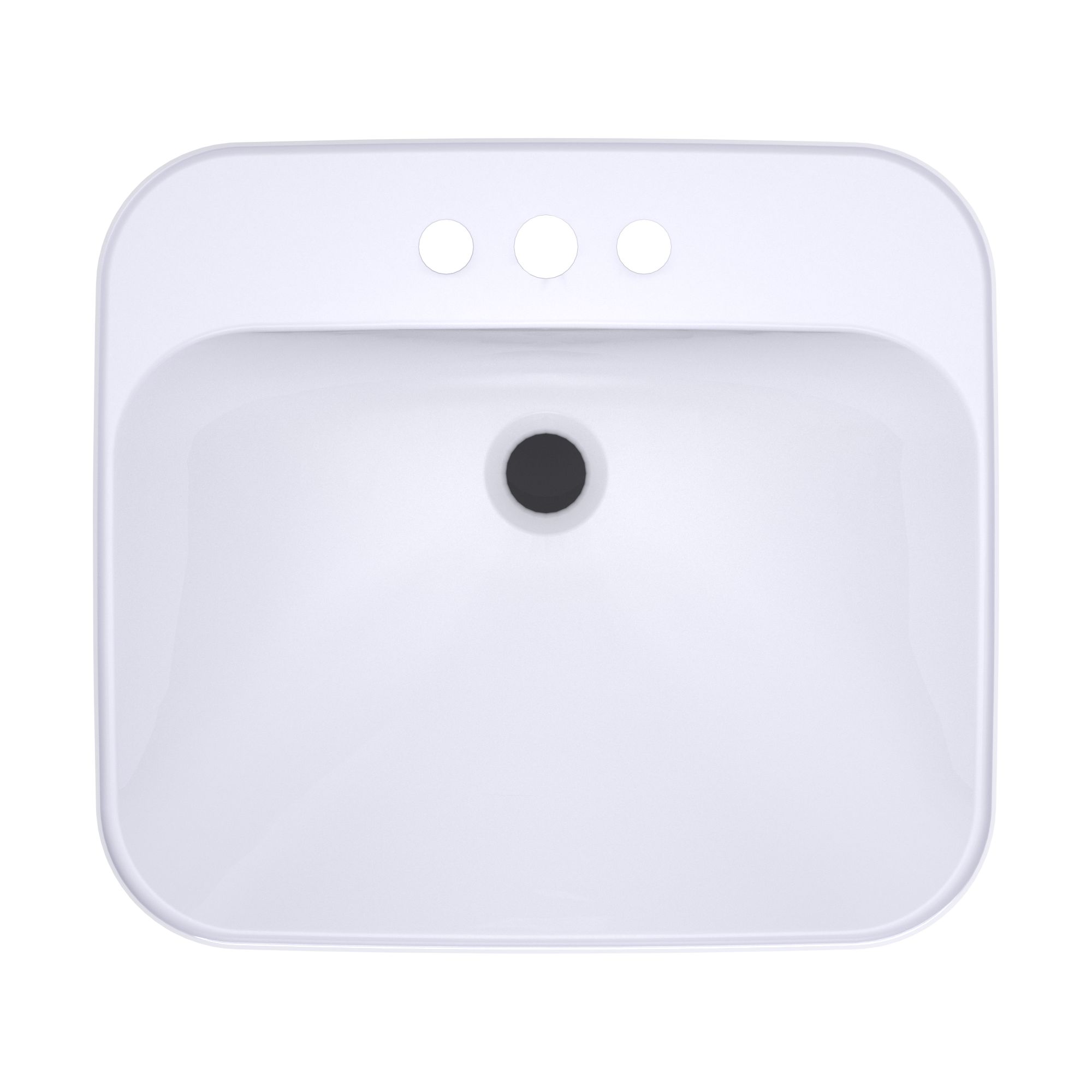 TOTO LT415.4G#01 Arvina Rectangular 20" Vessel Bathroom Sink With Cefiontect For 4 Inch Center Faucets - Cotton White