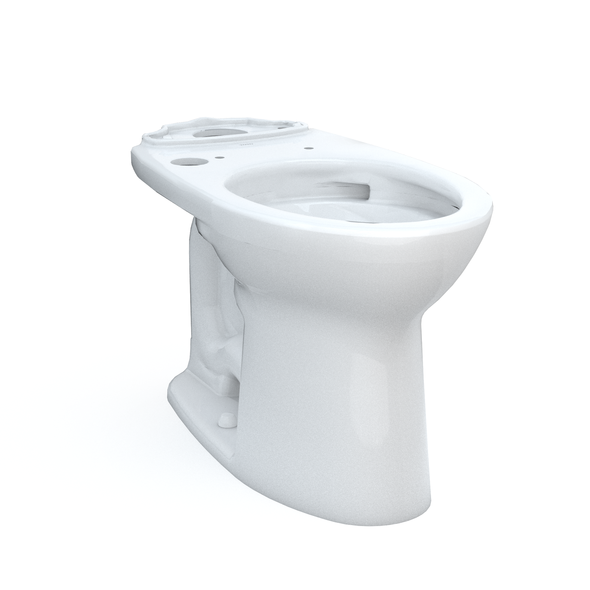 TOTO C776CEFGT40#01 Drake Elongated Universal Height Tornado Flush Toilet Bowl With Cefiontect - Cotton White