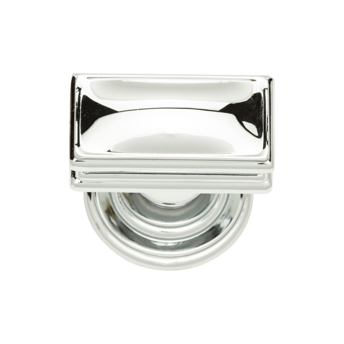 ATLAS 377-CH Campaign 1 1/2" Length Rectangle Knob - Polished Chrome