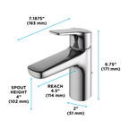 TOTO TLG03301U#BN Gs Series 1.2 Gpm Single Handle Bathroom Sink Faucet With Comfort Glide Technology And Drain Assembly - Brushed Nickel