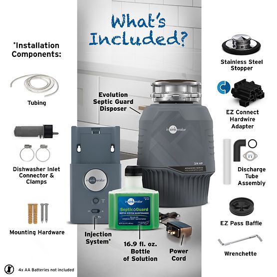 INSINKERATOR EVO SEPTIC GUARD Evolution Septic Guard Garbage Disposal, 3/4 HP