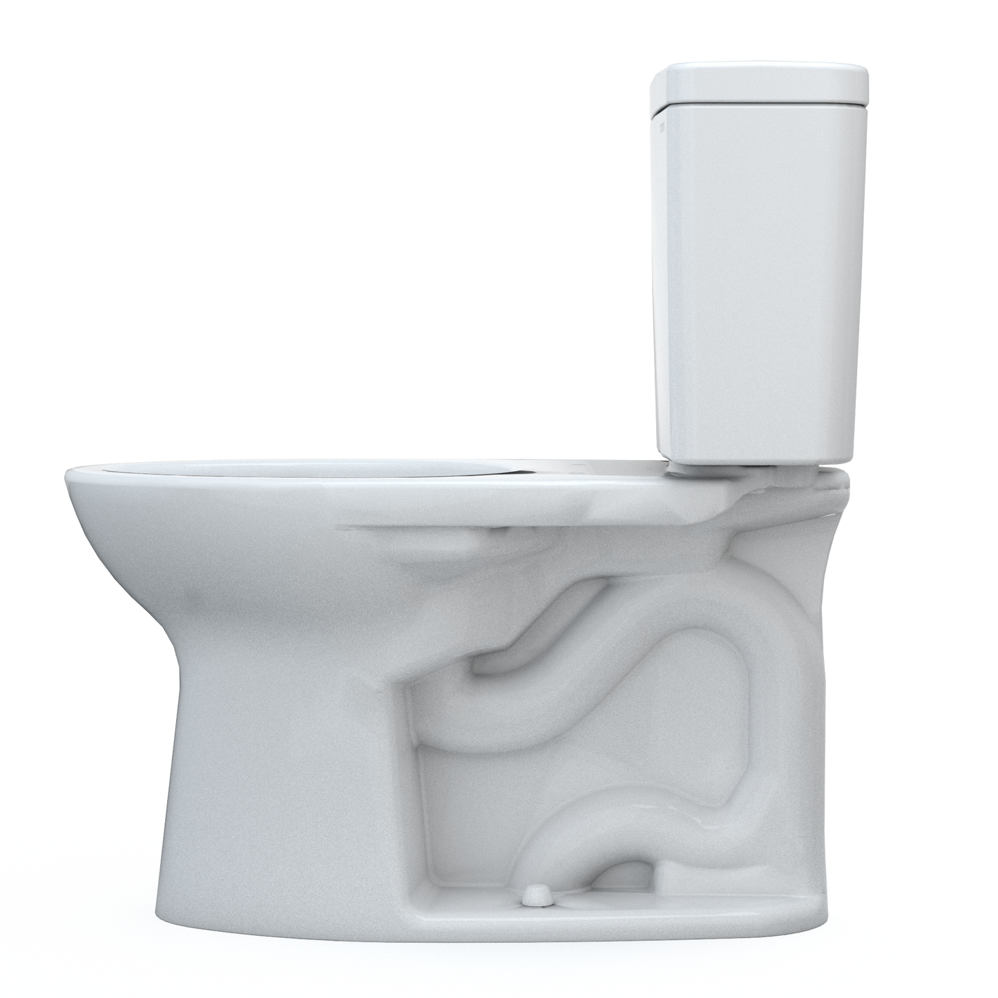 TOTO CST776CEFG#01 Drake Two-Piece Elongated 1.28 GPF Universal Height TORNADO FLUSH Toilet with CEFIONTECT , Cotton White