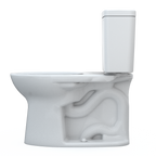 TOTO CST776CEFG#01 Drake Two-Piece Elongated 1.28 Gpf Universal Height Tornado Flush Toilet With Cefiontect - Cotton White