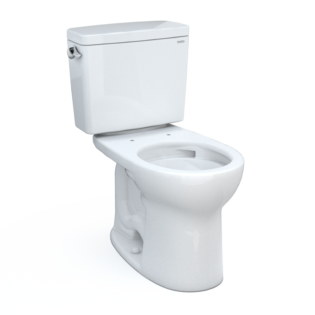 TOTO CST775CSFG#01 Drake Two-Piece Round 1.6 Gpf Universal Height Tornado Flush Toilet With Cefiontect - Cotton White