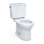 TOTO CST775CSFG#01 Drake Two-Piece Round 1.6 Gpf Universal Height Tornado Flush Toilet With Cefiontect - Cotton White