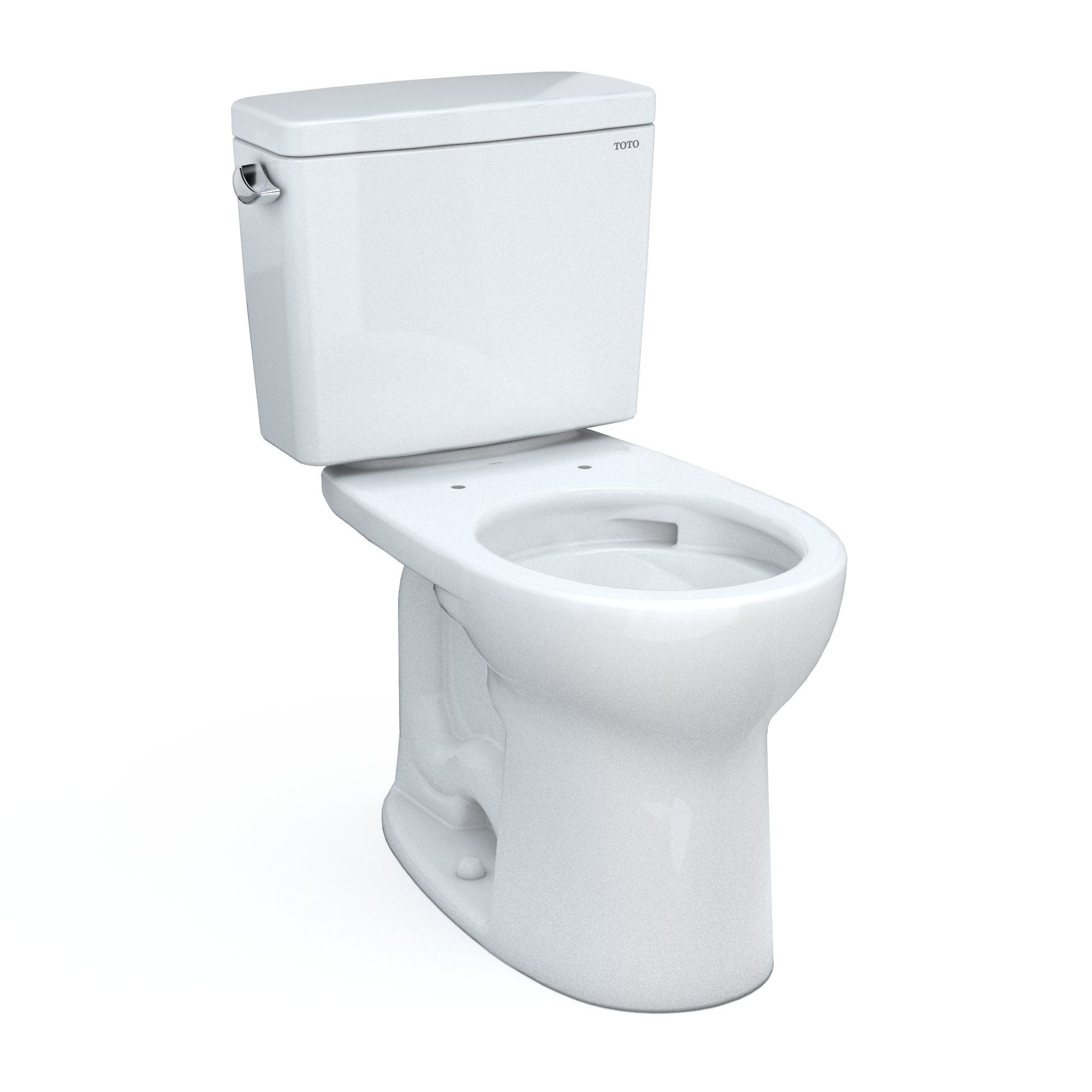 TOTO CST775CSFG#01 Drake Two-Piece Round 1.6 Gpf Universal Height Tornado Flush Toilet With Cefiontect - Cotton White
