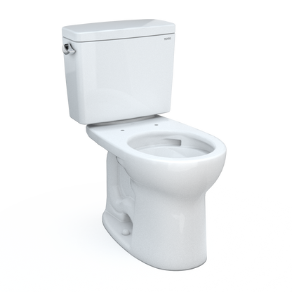 TOTO CST775CSFG#01 Drake Two-Piece Round 1.6 Gpf Universal Height Tornado Flush Toilet With Cefiontect - Cotton White