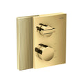 AXOR 46761991 Edge Thermostatic Trim with Volume Control and Diverter - Diamond Cut - Polished Gold Optic