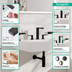 HANSGROHE 73031671 Tecturis E Widespread Faucet 150, 1.2 GPM - Matte Black
