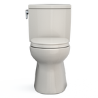 TOTO MS474124CUFG#12 Vespin Ii 1G Two-Piece Elongated 1.0 Gpf Universal Height Toilet With Cefiontect And Ss124 Softclose Seat - Sedona Beige
