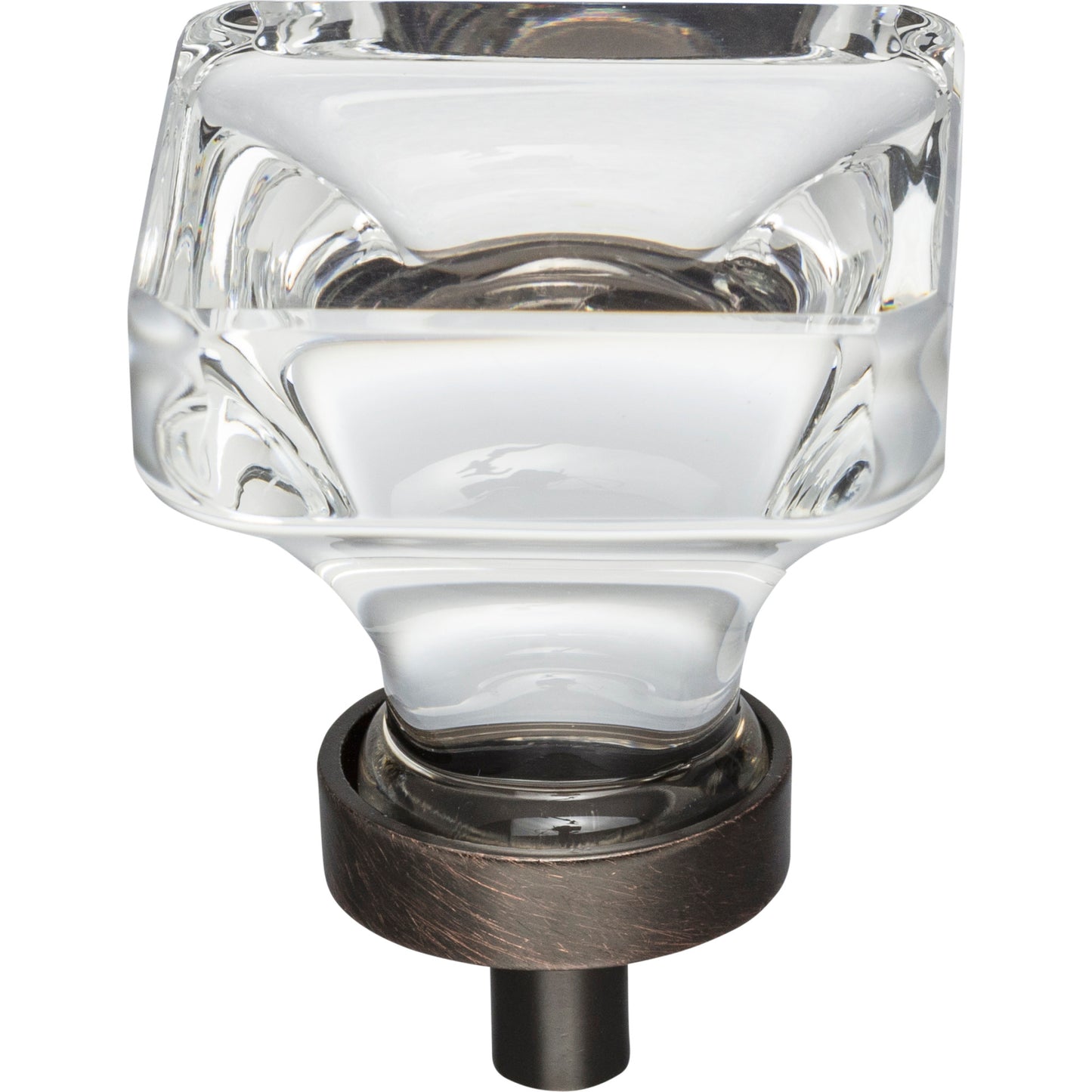 JEFFREY ALEXANDER G140L-DBAC Harlow 1-3/8" Length Square Knob - Brushed Oil Rubbed Bronze